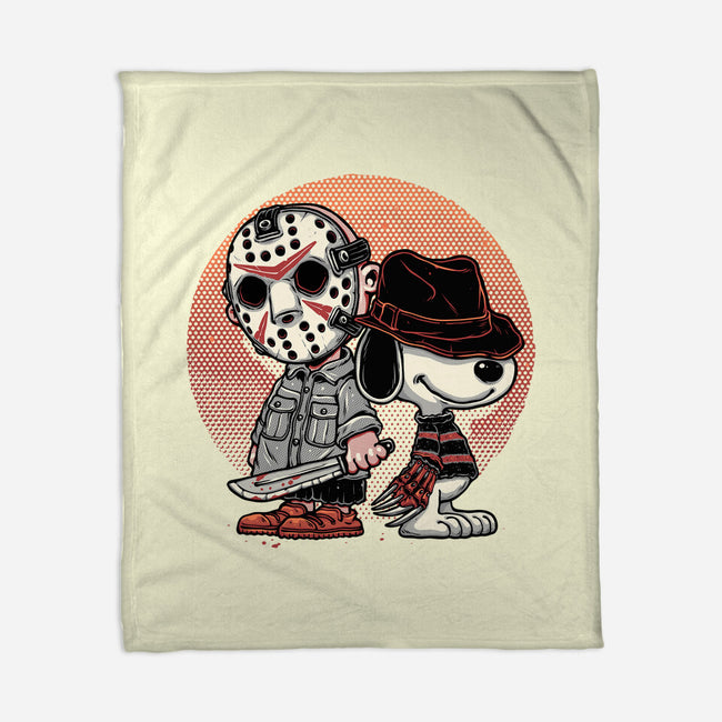 Horror Buddies-None-Fleece-Blanket-glitchygorilla