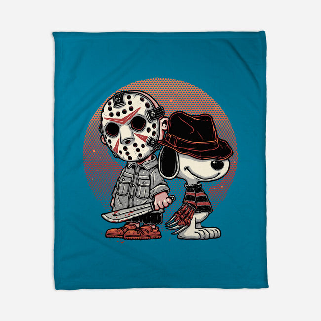 Horror Buddies-None-Fleece-Blanket-glitchygorilla