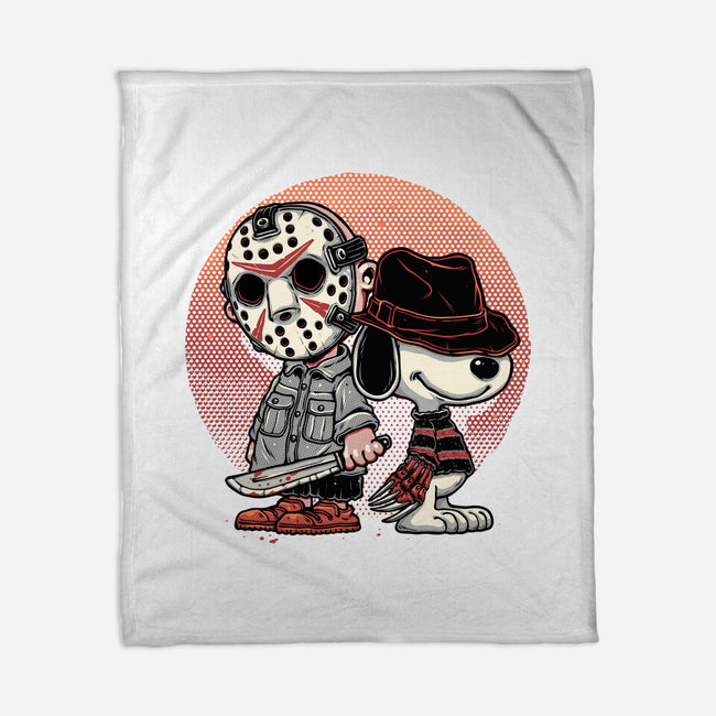 Horror Buddies-None-Fleece-Blanket-glitchygorilla