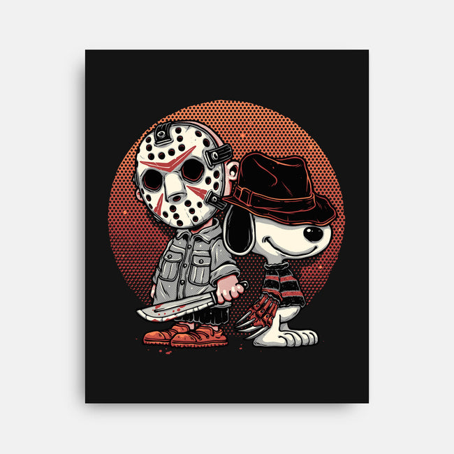 Horror Buddies-None-Stretched-Canvas-glitchygorilla