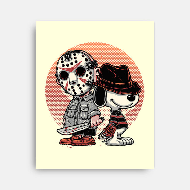 Horror Buddies-None-Stretched-Canvas-glitchygorilla