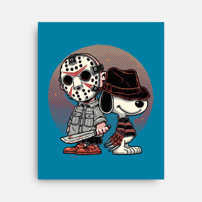 Horror Buddies-None-Stretched-Canvas-glitchygorilla