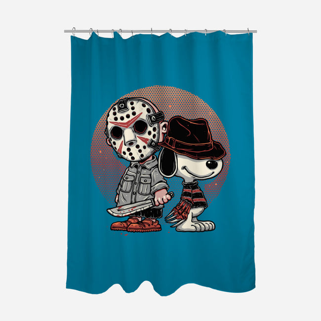 Horror Buddies-None-Polyester-Shower Curtain-glitchygorilla