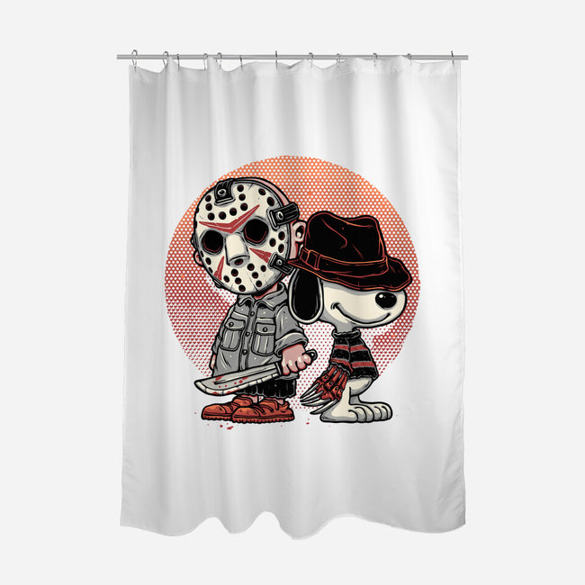 Horror Buddies-None-Polyester-Shower Curtain-glitchygorilla