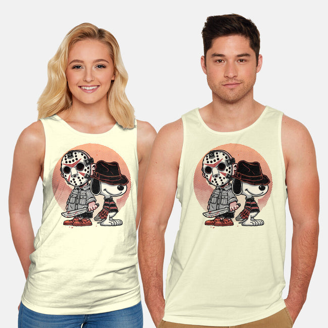 Horror Buddies-Unisex-Basic-Tank-glitchygorilla