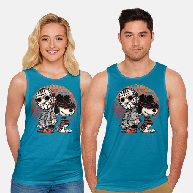 Horror Buddies-Unisex-Basic-Tank-glitchygorilla