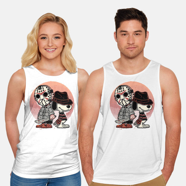 Horror Buddies-Unisex-Basic-Tank-glitchygorilla