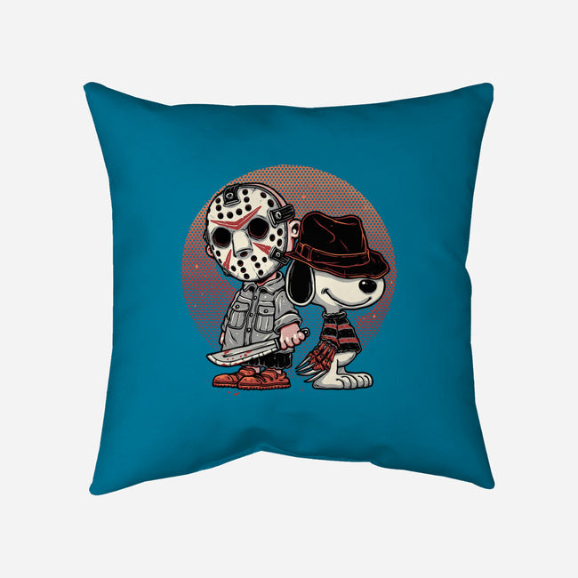 Horror Buddies-None-Removable Cover w Insert-Throw Pillow-glitchygorilla