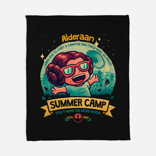 Weird Moon Summer Camp-None-Fleece-Blanket-teesgeex