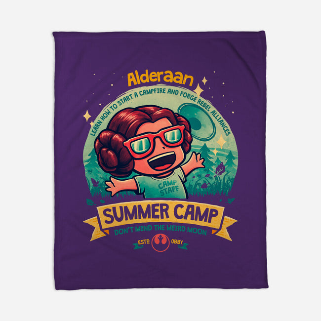 Weird Moon Summer Camp-None-Fleece-Blanket-teesgeex