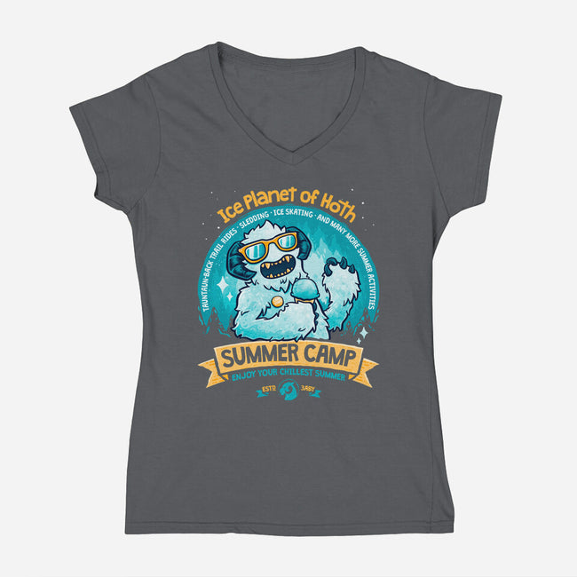 Chillest Summer Camp-Womens-V-Neck-Tee-teesgeex