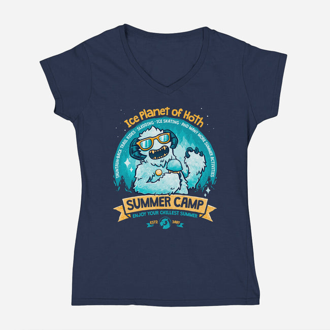 Chillest Summer Camp-Womens-V-Neck-Tee-teesgeex