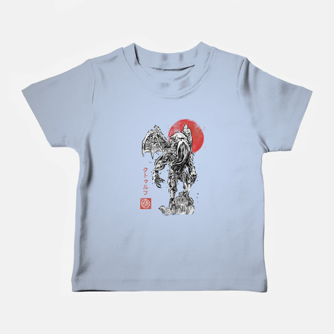 Cthulhu Sumi-E-Baby-Basic-Tee-Astrobot Invention