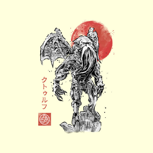 Cthulhu Sumi-E-None-Stretched-Canvas-Astrobot Invention