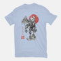 Cthulhu Sumi-E-Womens-Basic-Tee-Astrobot Invention