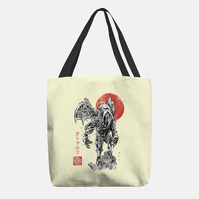 Cthulhu Sumi-E-None-Basic Tote-Bag-Astrobot Invention