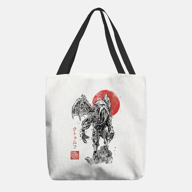 Cthulhu Sumi-E-None-Basic Tote-Bag-Astrobot Invention