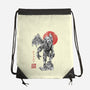 Cthulhu Sumi-E-None-Drawstring-Bag-Astrobot Invention