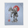 Cthulhu Sumi-E-None-Fleece-Blanket-Astrobot Invention