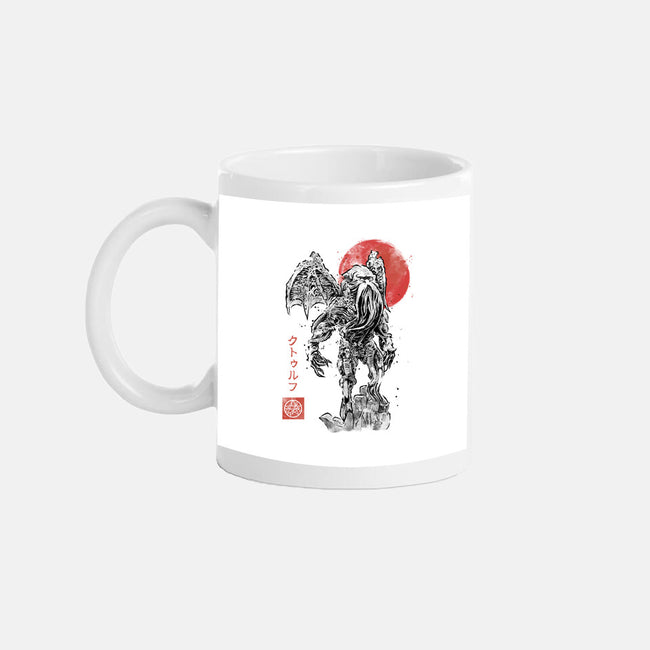 Cthulhu Sumi-E-None-Mug-Drinkware-Astrobot Invention