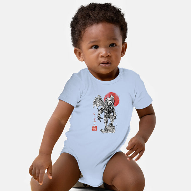 Cthulhu Sumi-E-Baby-Basic-Onesie-Astrobot Invention