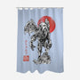 Cthulhu Sumi-E-None-Polyester-Shower Curtain-Astrobot Invention