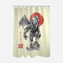 Cthulhu Sumi-E-None-Polyester-Shower Curtain-Astrobot Invention