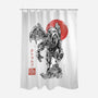Cthulhu Sumi-E-None-Polyester-Shower Curtain-Astrobot Invention