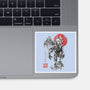 Cthulhu Sumi-E-None-Glossy-Sticker-Astrobot Invention