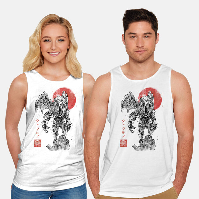 Cthulhu Sumi-E-Unisex-Basic-Tank-Astrobot Invention