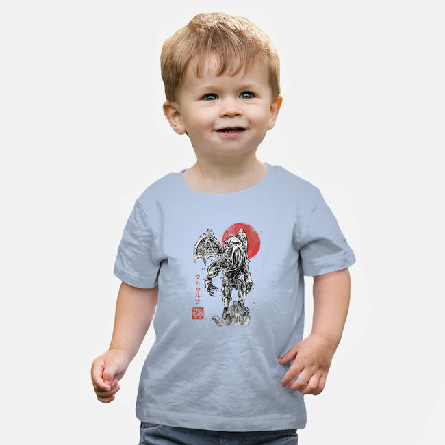 Cthulhu Sumi-E-Baby-Basic-Tee-Astrobot Invention