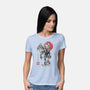 Cthulhu Sumi-E-Womens-Basic-Tee-Astrobot Invention