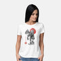 Cthulhu Sumi-E-Womens-Basic-Tee-Astrobot Invention