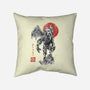Cthulhu Sumi-E-None-Removable Cover w Insert-Throw Pillow-Astrobot Invention