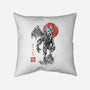 Cthulhu Sumi-E-None-Removable Cover w Insert-Throw Pillow-Astrobot Invention