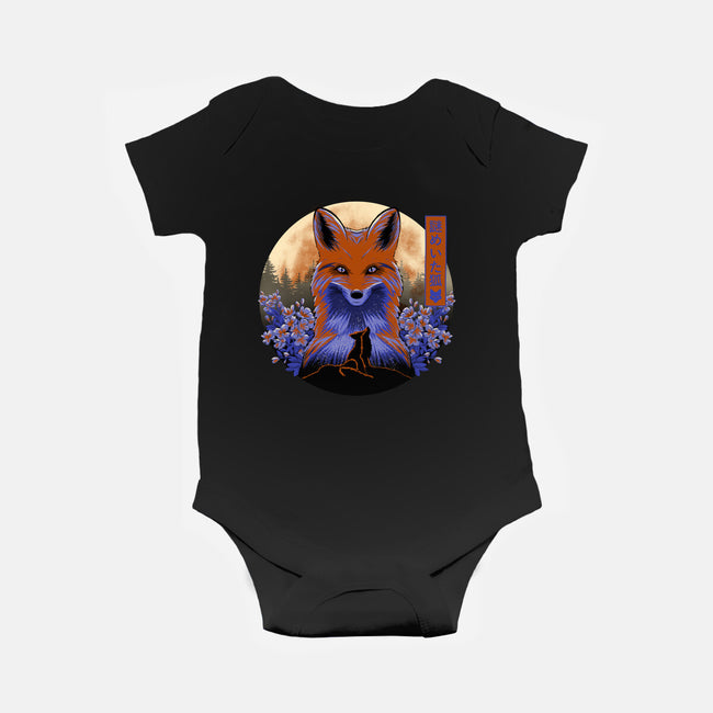 Mysterious Fox-Baby-Basic-Onesie-rmatix