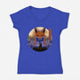 Mysterious Fox-Womens-V-Neck-Tee-rmatix
