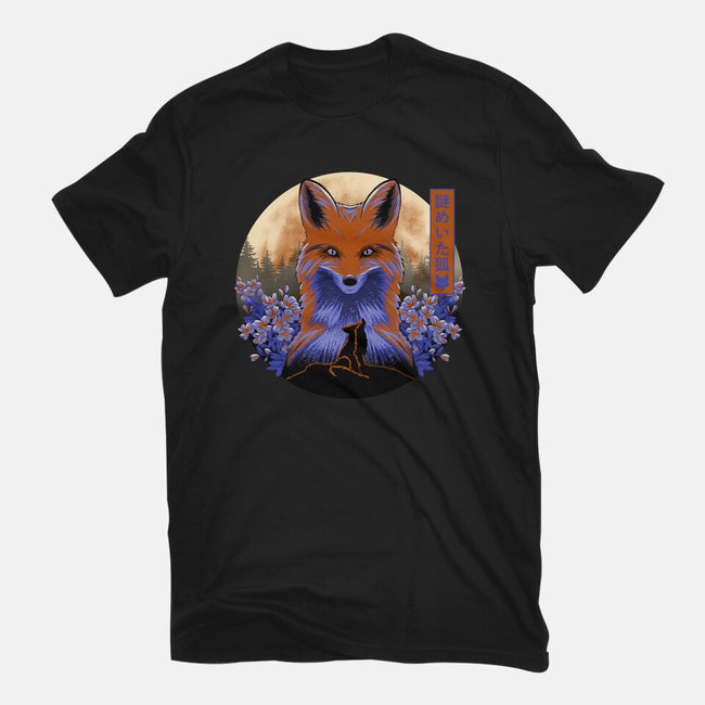 Mysterious Fox-Womens-Fitted-Tee-rmatix