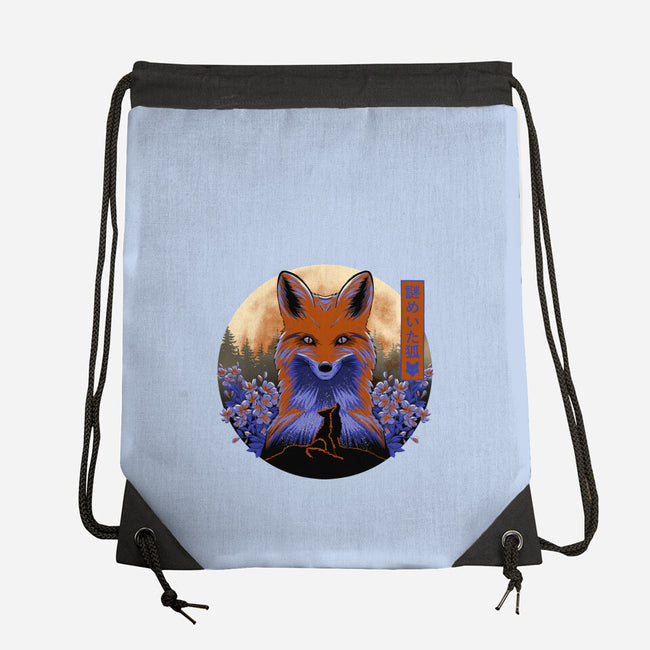 Mysterious Fox-None-Drawstring-Bag-rmatix