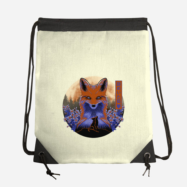 Mysterious Fox-None-Drawstring-Bag-rmatix