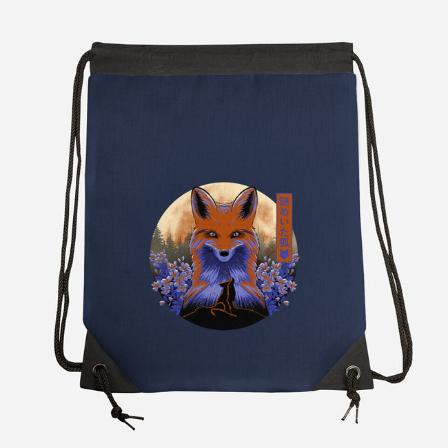 Mysterious Fox-None-Drawstring-Bag-rmatix