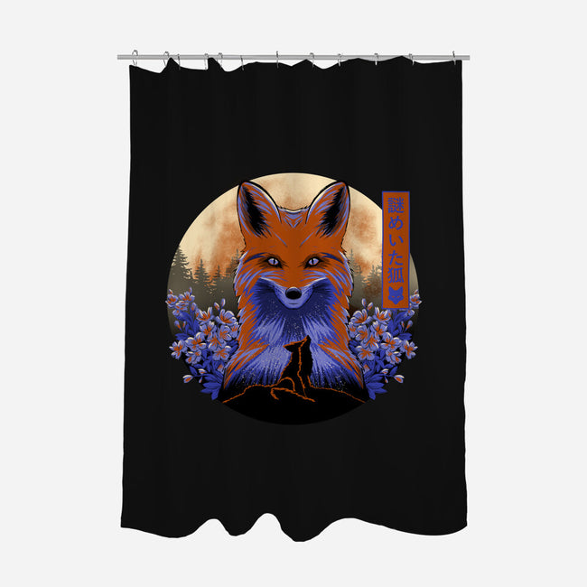 Mysterious Fox-None-Polyester-Shower Curtain-rmatix