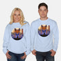 Mysterious Fox-Unisex-Crew Neck-Sweatshirt-rmatix