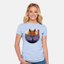 Mysterious Fox-Womens-Fitted-Tee-rmatix