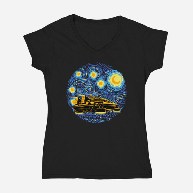 Starry Future-Womens-V-Neck-Tee-rmatix