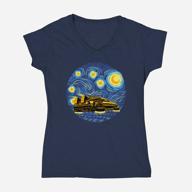 Starry Future-Womens-V-Neck-Tee-rmatix