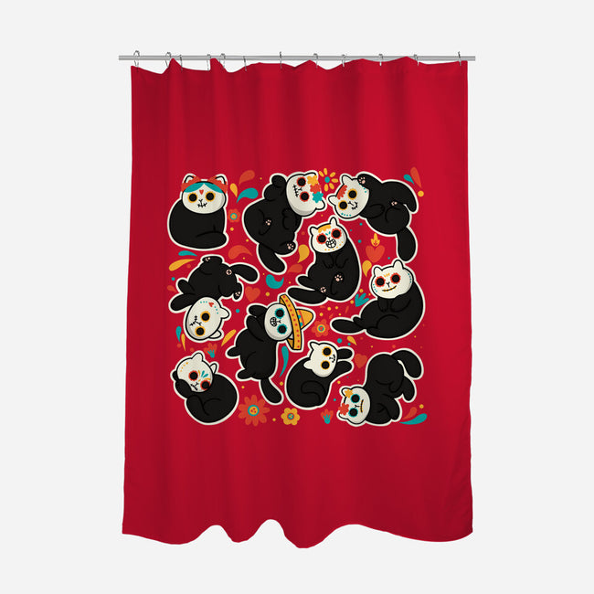 Catlaveras-None-Polyester-Shower Curtain-Freecheese