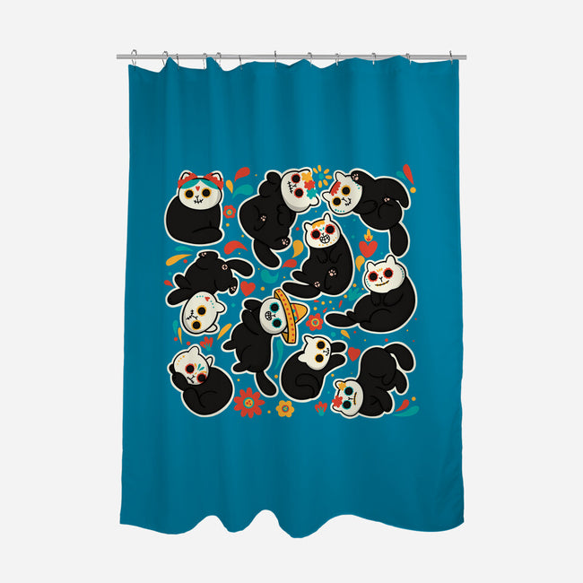 Catlaveras-None-Polyester-Shower Curtain-Freecheese