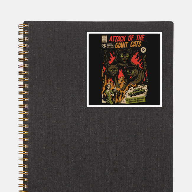 Attack Of The Giant Cats-None-Glossy-Sticker-Eoli Studio