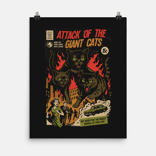 Attack Of The Giant Cats-None-Matte-Poster-Eoli Studio